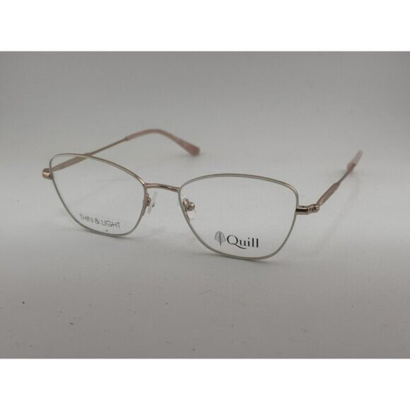 QUILL - Rose Gold Thin & Light BIRDIE 51-16-145 White / Rose Gold Glasses Frames - Picture 1 of 9